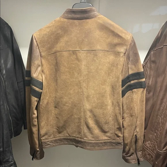 Wilsons Leather Aiden Color Blocked Racer Jacket - Picture 4 of 13